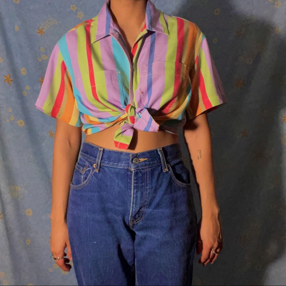 Liz Claiborne Retro Colorblock Top